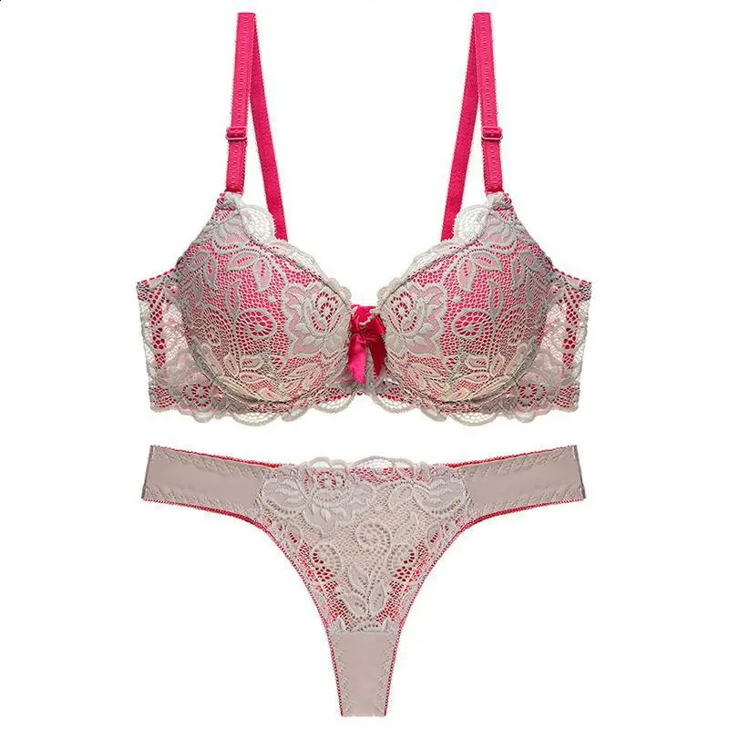 Sexy Women Bras Set Push Up Underwear 3475 3680 3885 4090 4295 ABCDE Cup Plus Size Lace Lady Lingerie 260626 - view 4