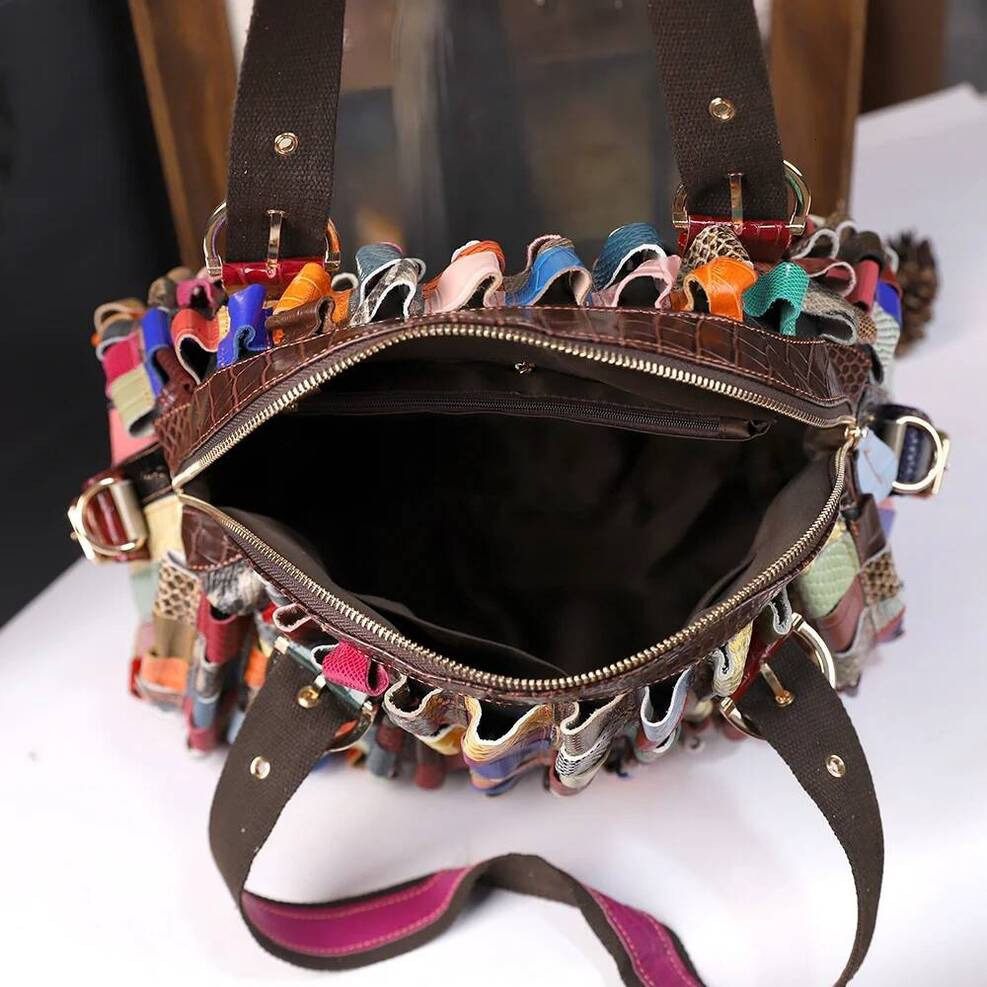2026 New Leather Women's Bag, Casual Large-Capacity Handbag, Colorful Retro Single-Shoulder Crossbody Bag For Ladies - view 7