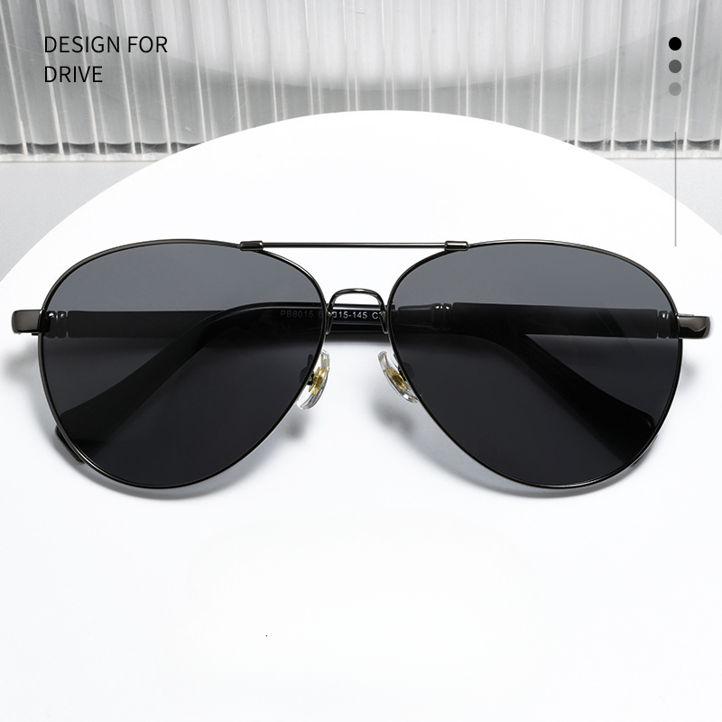 PB Q Pilot Style Double Bridge Men s Polarized Sunglasses Outdoor Sun Protection Driving UV Protection Sunglasses Wholesale - view 5