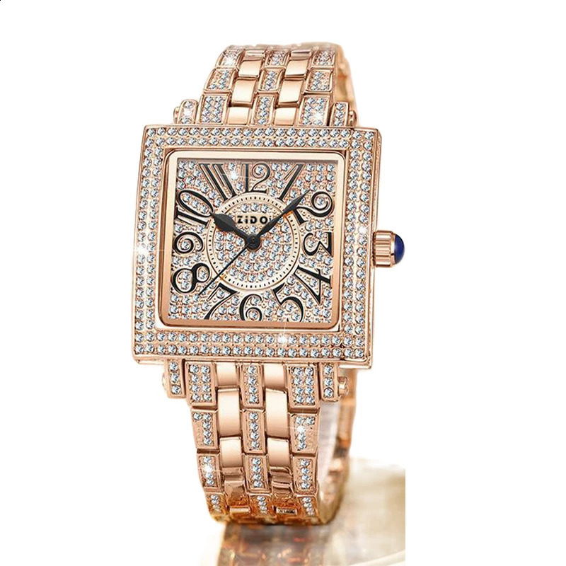 UTHAI Womens Watch Light y Retro Advanced Waterproof Diamond Full Sky Star Square Ladies Fashion Quartz Watches 260624 - view 6