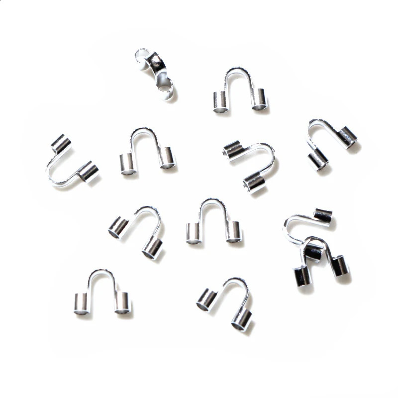 50pcs Stainless Steel Gold Color Wire Protectors Guard Guardian Protectors Loops U Shape Clasps Connector For Jewelry Making 260623 - view 5