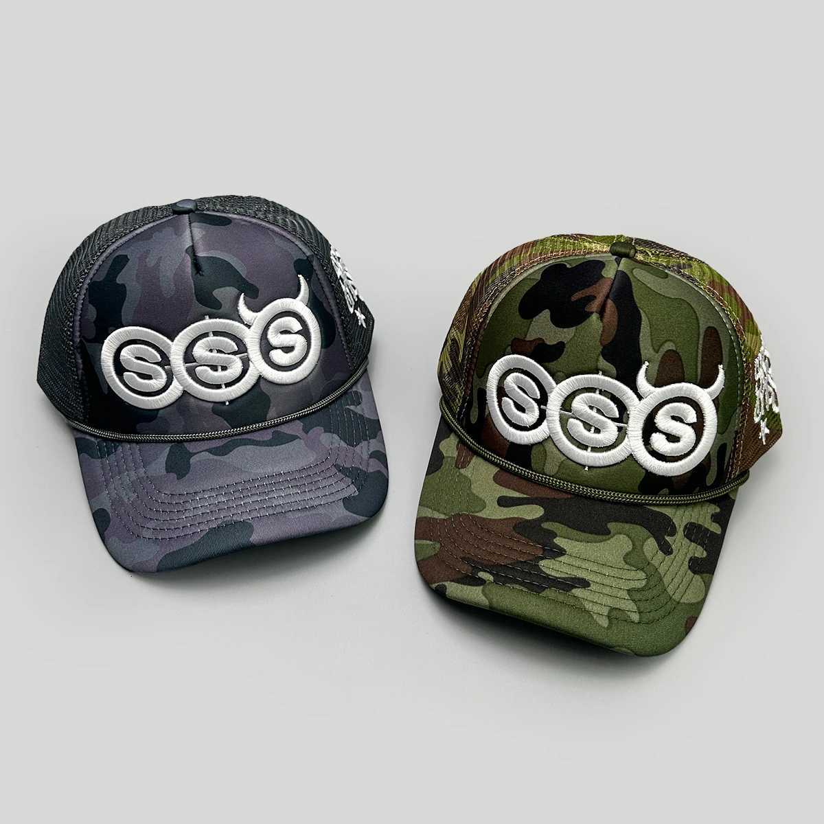 Embroidery Personal Devil Horns Letters Baseball Hats New Unisex Breathable Mesh Sunshade Hip Hop Versatile Outdoor Trucker Caps M260626 - view 4
