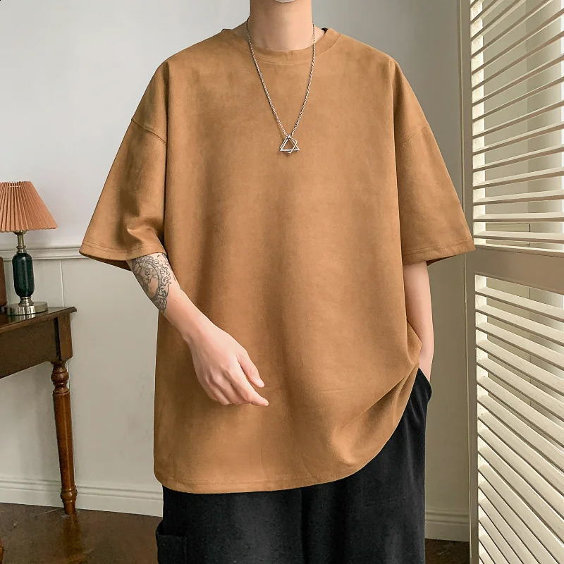 Legible Summer Casual short sleeve T Shirt Men Solid Round Neck T-shirt Male Loose Tops Tee Man 260626 - view 3
