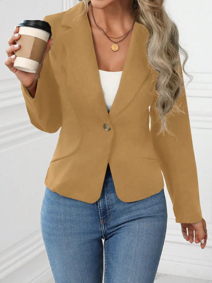 Womens highend solidcolor blazerstyle mini suit for women fashionable crossborder clothing 260625 - view 7