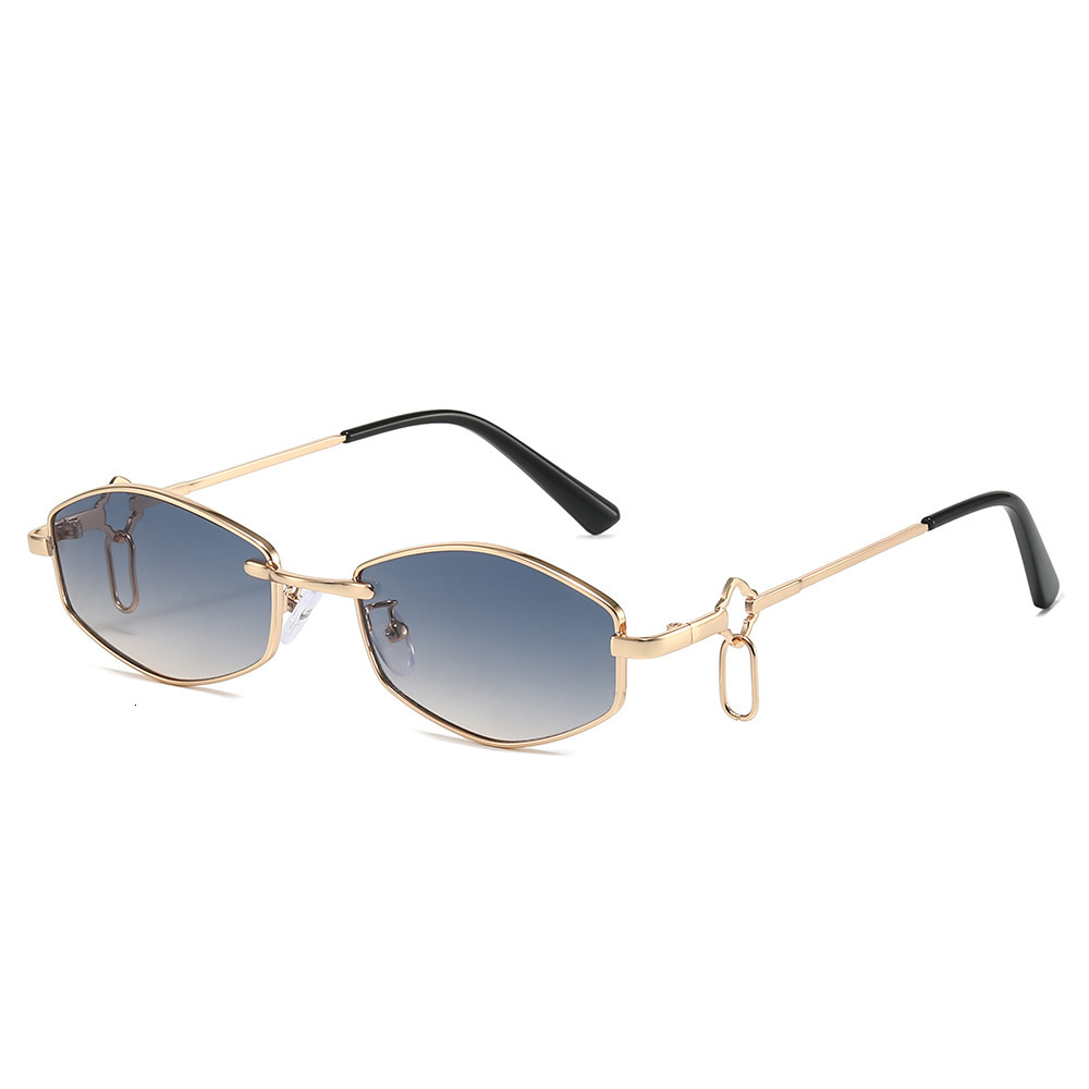 2026 New Double-Ring Fashion Sunglasses, European And American Style, Unique Ins Internet Celebrity Hip-Hop Funny Polygonal Sunglasses - view 4
