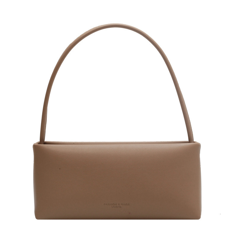 Solid Color Faux Leather Baguette Shoulder Bag Embossed Thin Handle Women Daily Commuter Simple Underarm Handbag - view 6