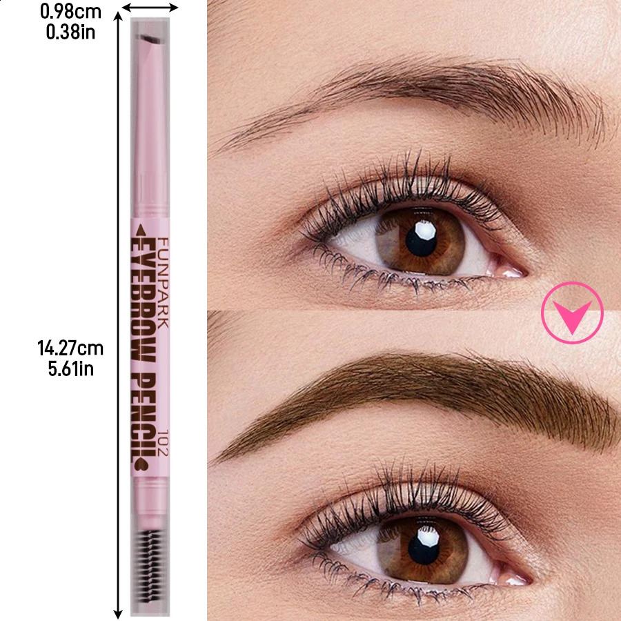 2 in1 Eyebrow pencil professional Cosmetics makeup for women 5 Colors Waterproof Eyebrow Tattoo brush Long Lasting eyebrow pen 260626 - view 3