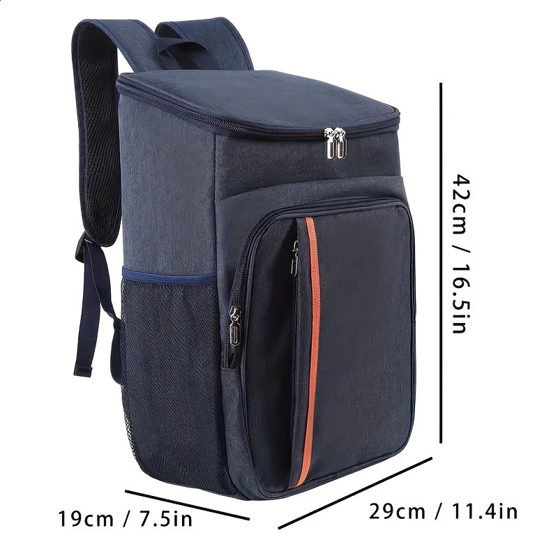 Double Shoulder Insulated Bag Large Capacity Durable Outdoor Picnic Camping Sports Backpack Oxford Cloth Insulated Cold Ice Bag 260626 - view 6