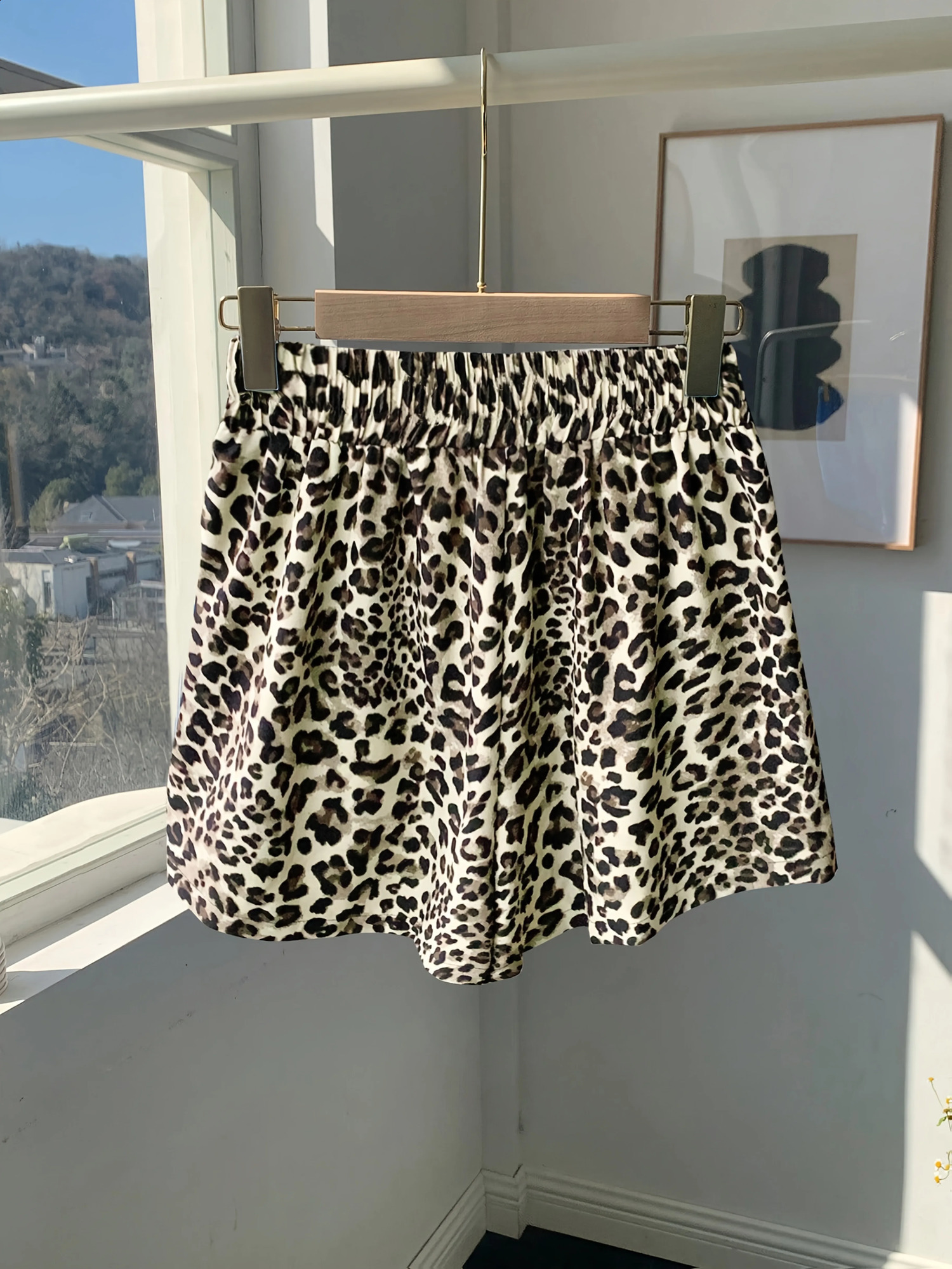 Leopard elastic waist shorts Womens loose summer sportswear 260626 - view 3