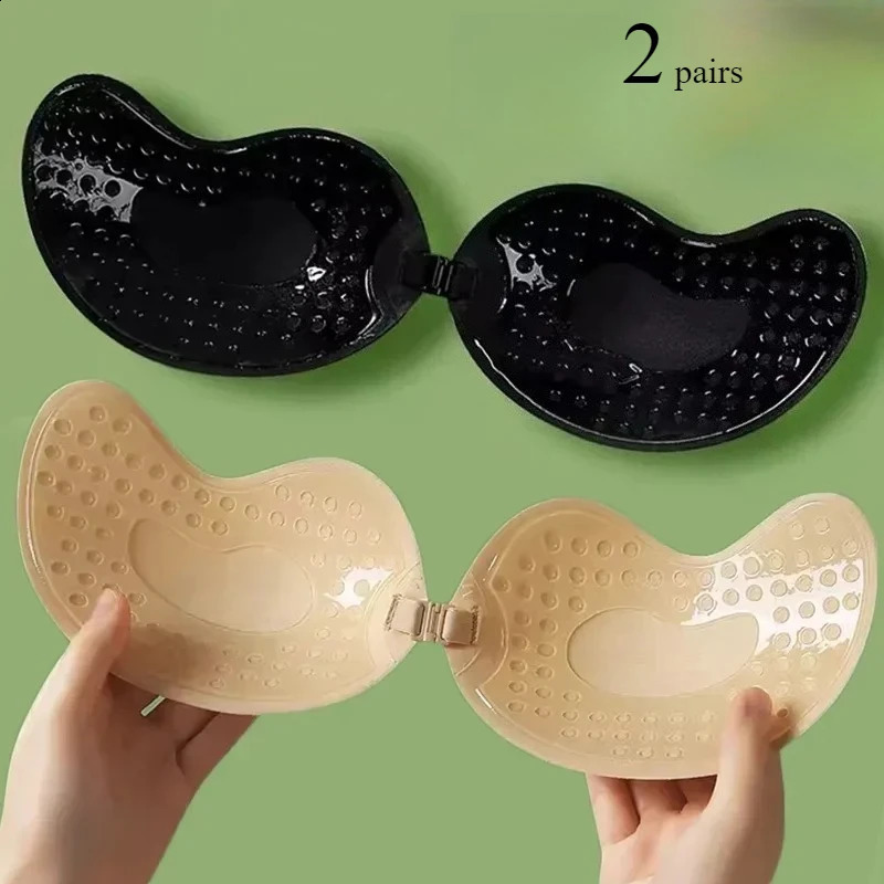 Invisible Push Up Bra for Women Backless Strapless Seamless Front Closure Bralette Underwear Silicone SelfAdhesive Pad 260626 - view 3