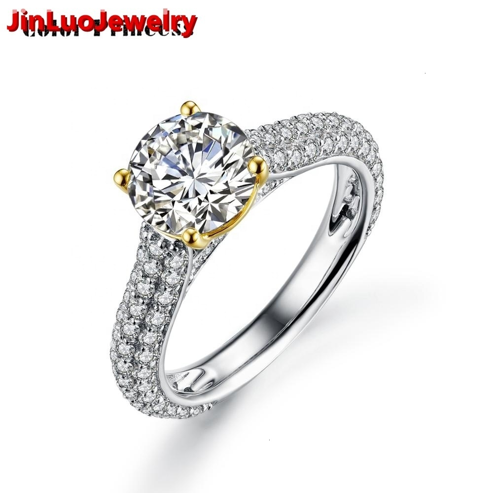 Classic Gold Moissanite Engagement Rings for Women Perfect Wedding Party and Anniversary Gift Christian Religious Type