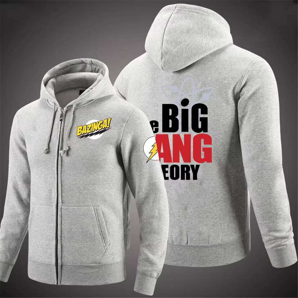 2021 Spring Autumn New The Big Bang Theory Printed Men's Solid Color Zipper Coat High street Harajuku S tyle Hoodies Sweatshirt W260626 - view 6