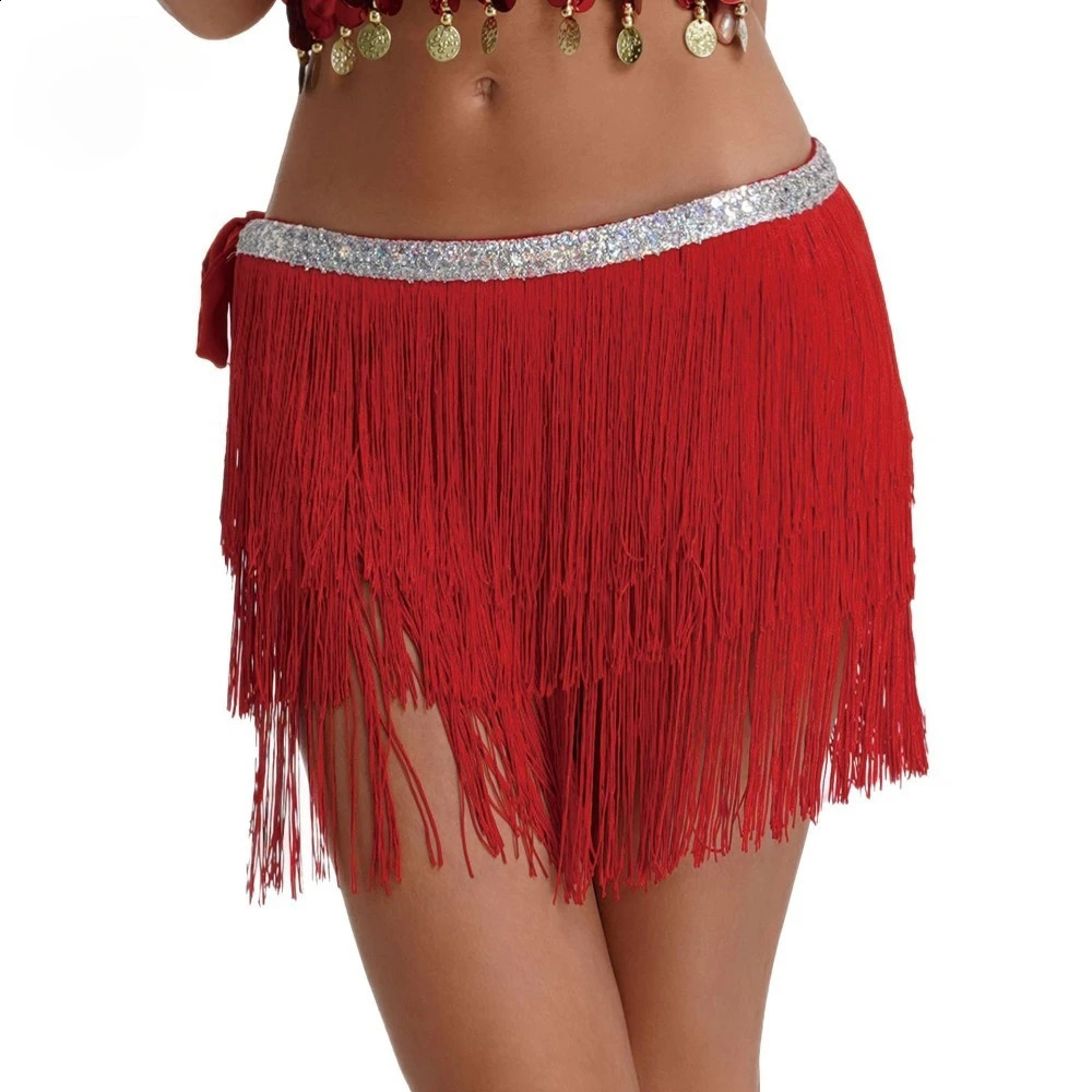 Waist Mini Skirt Hip Scarf Latin Dance Belly Stage Performance Costume Party Wear Women Clothing Tassel Clothes 260626 - view 4