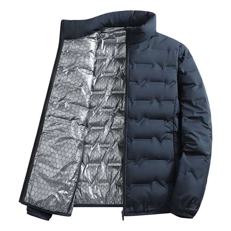 Outdoor Windproof Outerwear Winter Casual Warm Men Fleece-lined Jacket Solid Color Thicken Male Fashion Stand Collar Coats J260626 - view 3