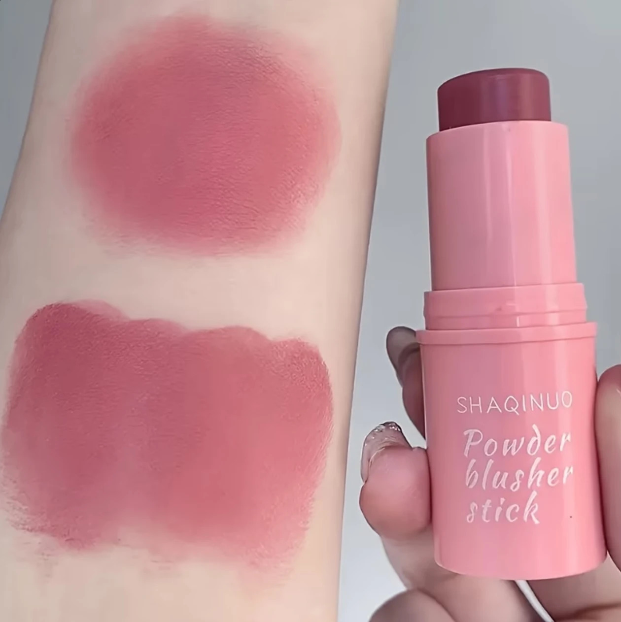 3PCS Blush Stick Set - Includes Brush Multi-functional Matte Highlighting Blush Cream Long-lasting Non-greasy and Waterproof 260625 - view 7
