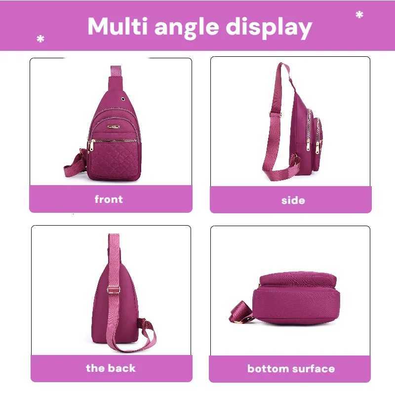 Quilted Shoulder Bag Fashionable Casual Chest Bag Womens Shoulder Bag Daily Commuting Bag Cycling Chest Bag Sports Chest Bag M260626 - view 6