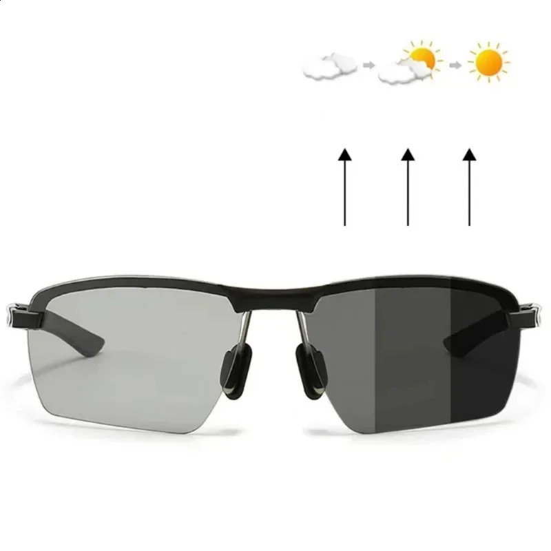 Pochromic Mens Sunglasses Men Driving Polarized Sun Glasses Male Outdoor Sports Cycling Night Vision Eyewear UV400 Goggles 260626 - view 7