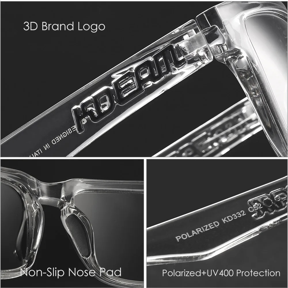 KDEAM Original n High-Quality Men Square Polarized Sunglasses Male Driving Pochromic Sun Glasses Shades260603 - view 7