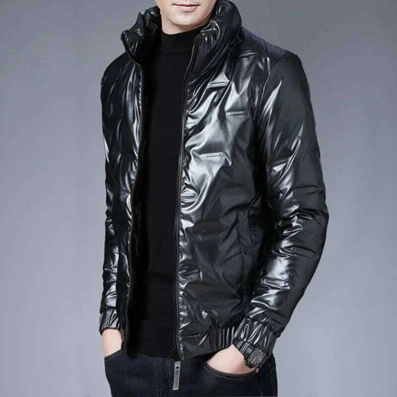 Parkas Male Padded Coats Padding Zipper Black Men's Down Jacket Short Inter Special Casual Winter Sale Offers Wholesale 2025 W260626 - view 4