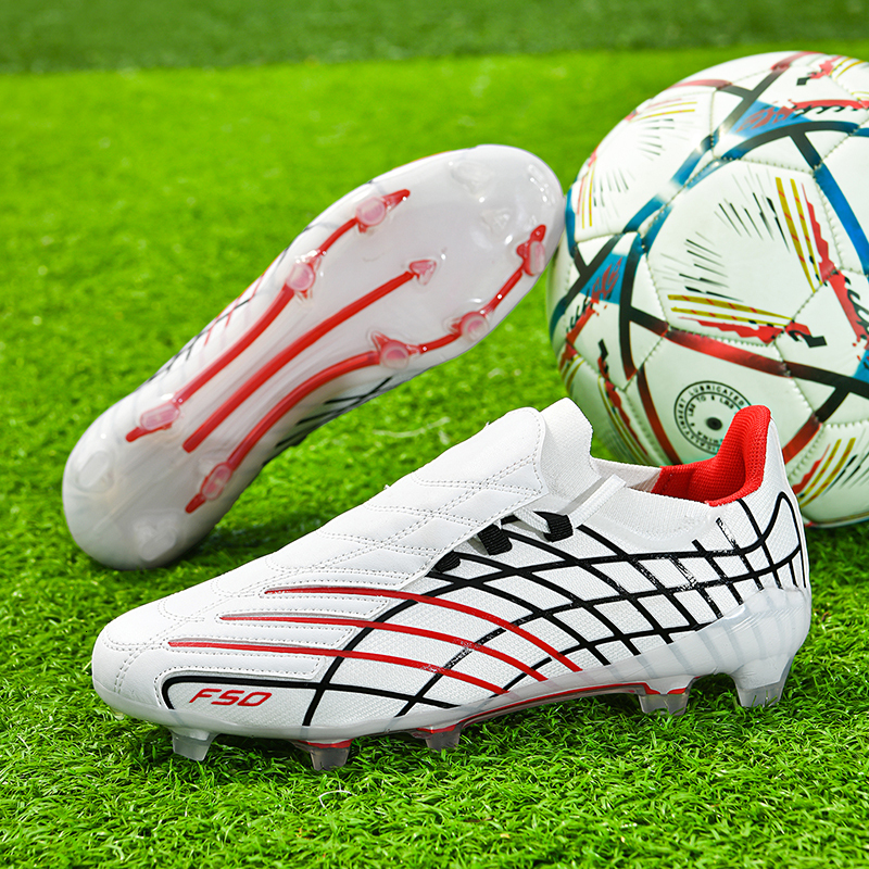 Men Breathable Mesh Soccer Cleats FG Firm Ground Studs Football Shoes Non Slip Transparent Sole Outdoor Professional Training Soccer Boots - view 7