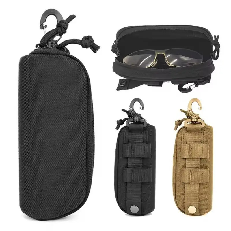 Portable Glasses Pouch Soft Sunglasses Case Waist Storage Bag Utility Organizer for Hiking Sports 260625