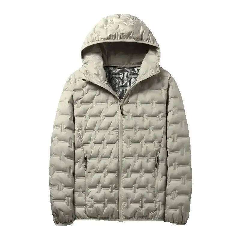 Men Graphene Down Winter Solid Color Lightweight Short Coat Casual Outdoor Puffer Jacket J260626 - view 4