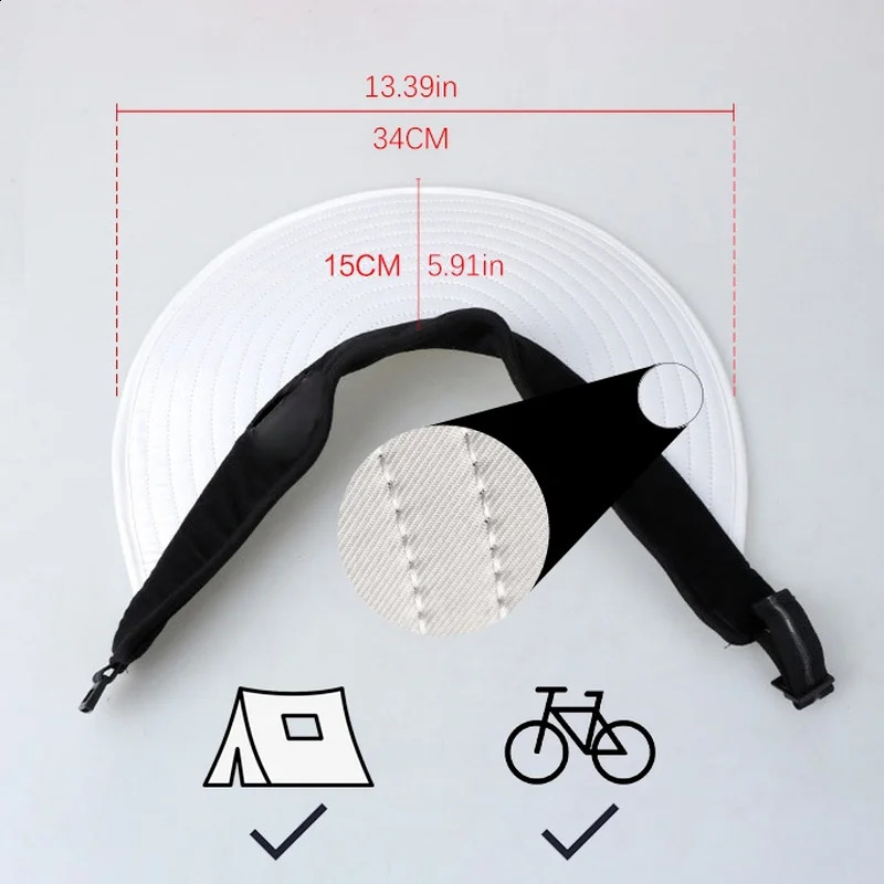 women summer sun visor wide-brimmed hat beach hat adjustable UV protection female cap packable 260625 - view 6