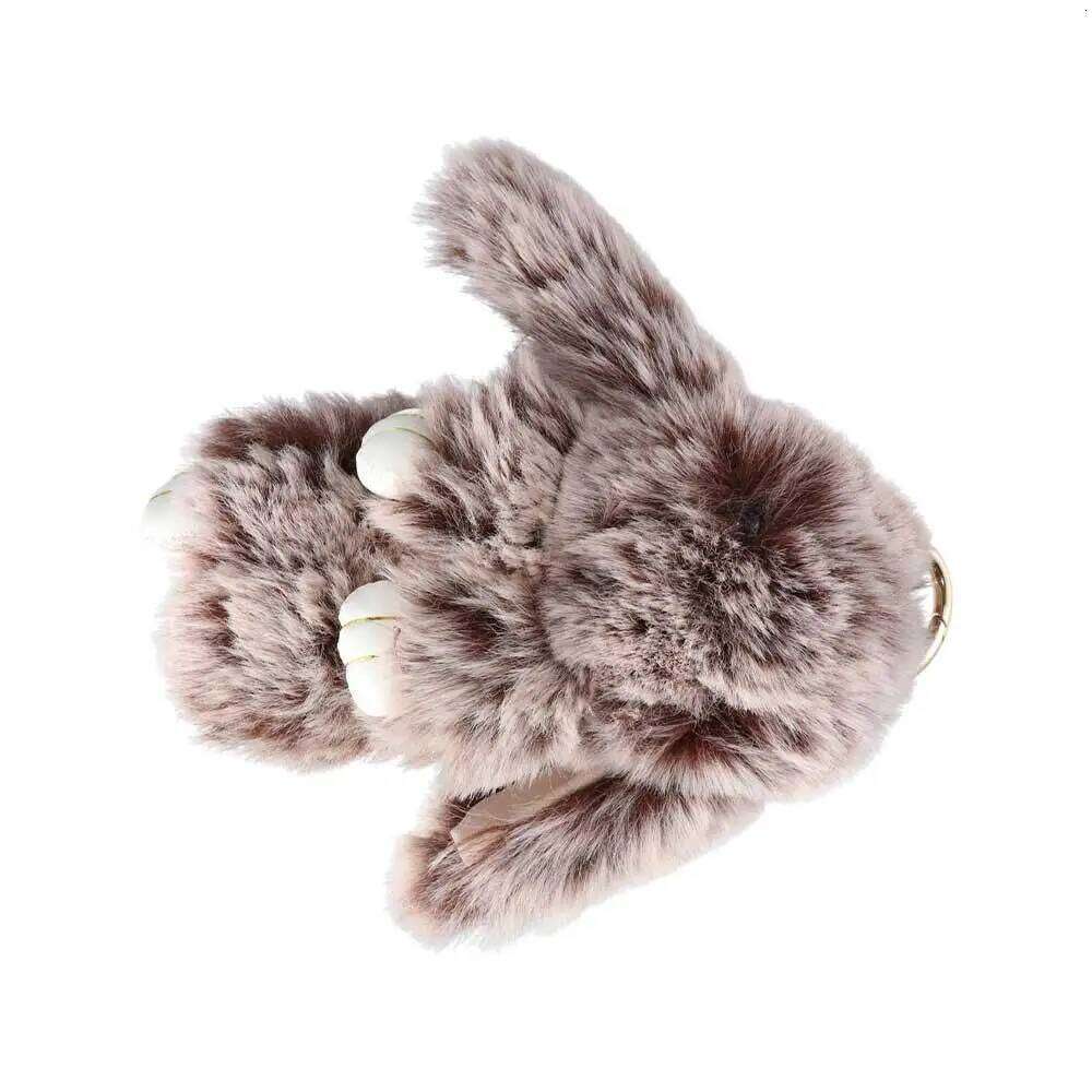 Bags Pendant Jewelry Ornament Fluffy Toy Doll Keyring Plush Bunny Rabbit Fur Keychain 26Y0626 - view 7