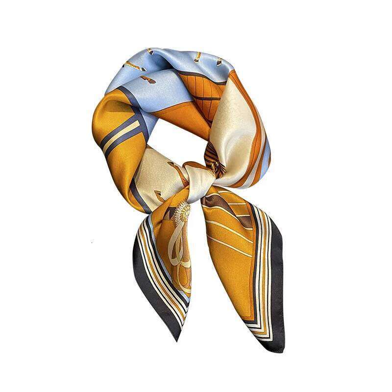 Square Floral 100% Real Silk Scarf Women Hair Ribbon Headband Luxury Brand Ladies Neck Tie Wrist Wrap Neckerchief Shawl Bandana 26Y06226 - view 7