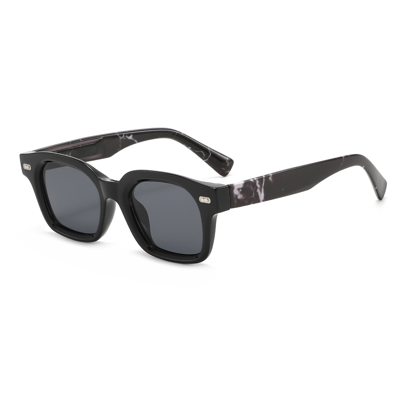 20 New Square With Rivets, Men's Retro Versatile High-End UV Protection Sunglasses For Foreign Trade - view 3