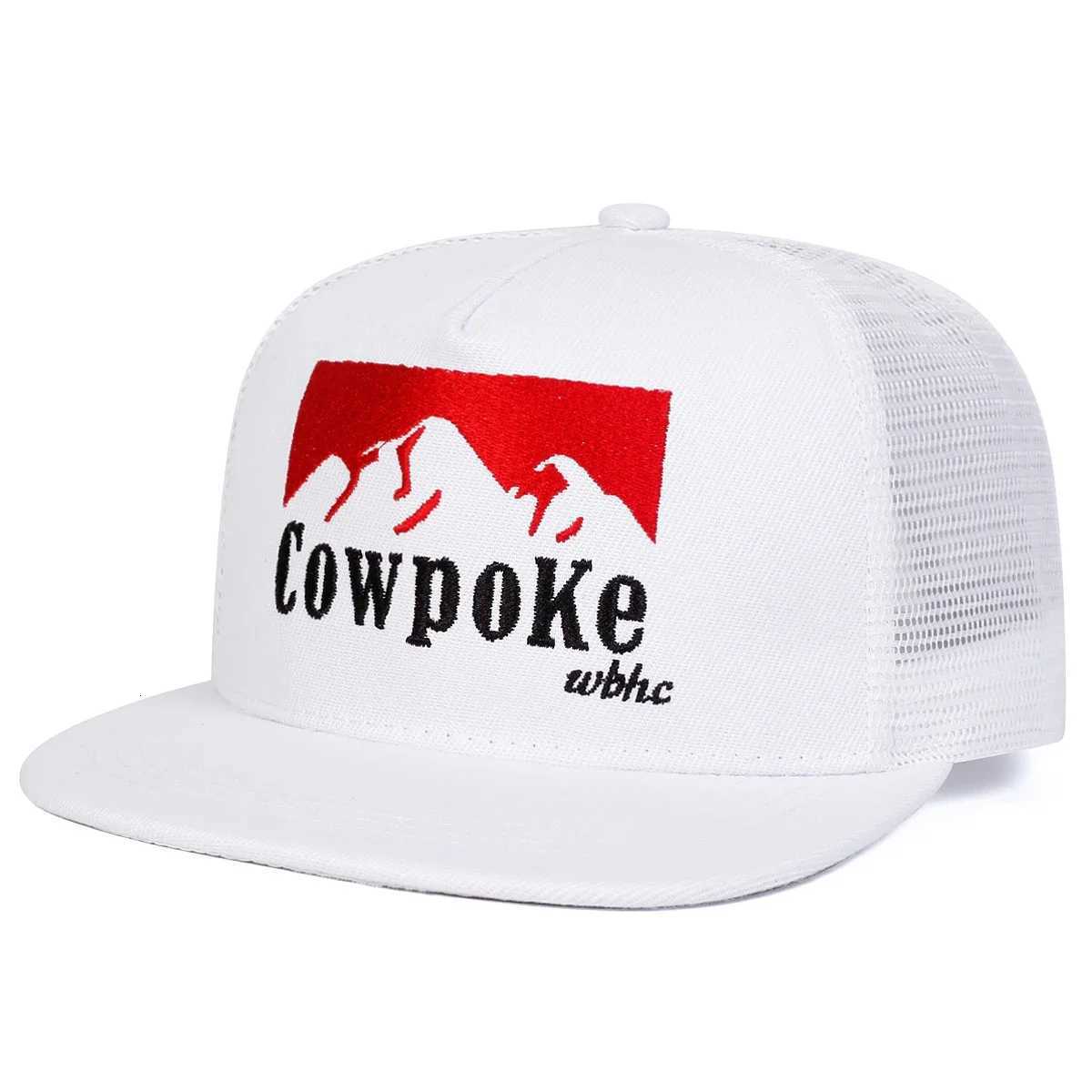 Net Unisex Hip-hop COWPOKE Embroidery Hats Spring Summer Outdoor Adjustable Casual Baseball Caps Trucker Caps Sunscreen Hat M260626 - view 4