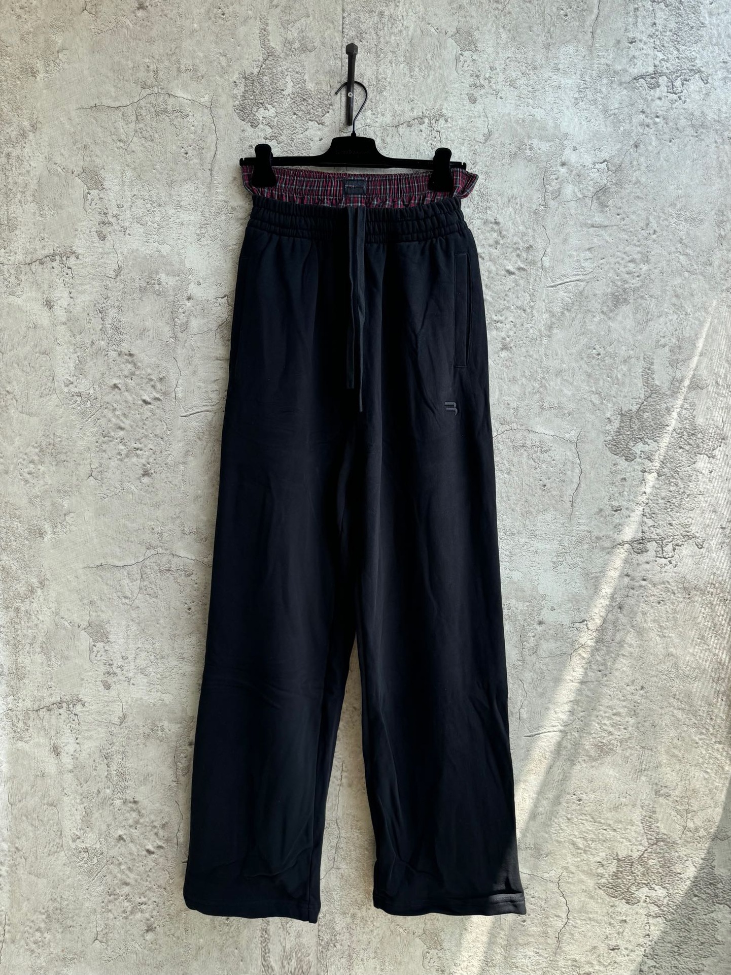 High quality Spring New Two piece in one Checkered Button Splicing Pants with Personalized Casual Wide Legs Ins - view 6