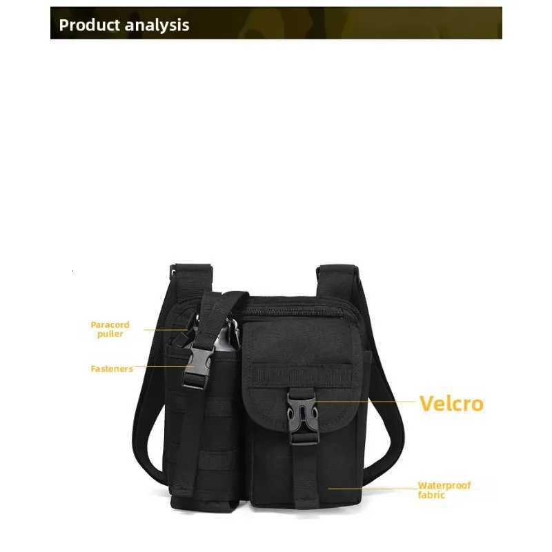 with Small Crossbody Multiple Bag Storage Pockets Tactical Sports Sling Bag Storage Tool Bag Trendy Water Bottle Bag M260626 - view 5