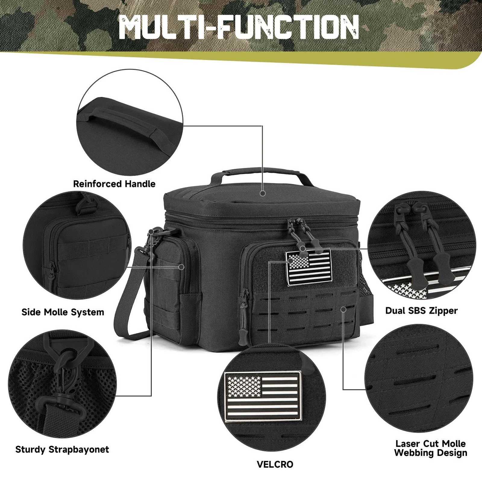 Cooler 13L Tactical Bag Thermal Picnic Cooler Box Camping Lunch Bag Outdoor Heavy Duty Lunch Box Cooler Backpack Camping Storage M260626 - view 4