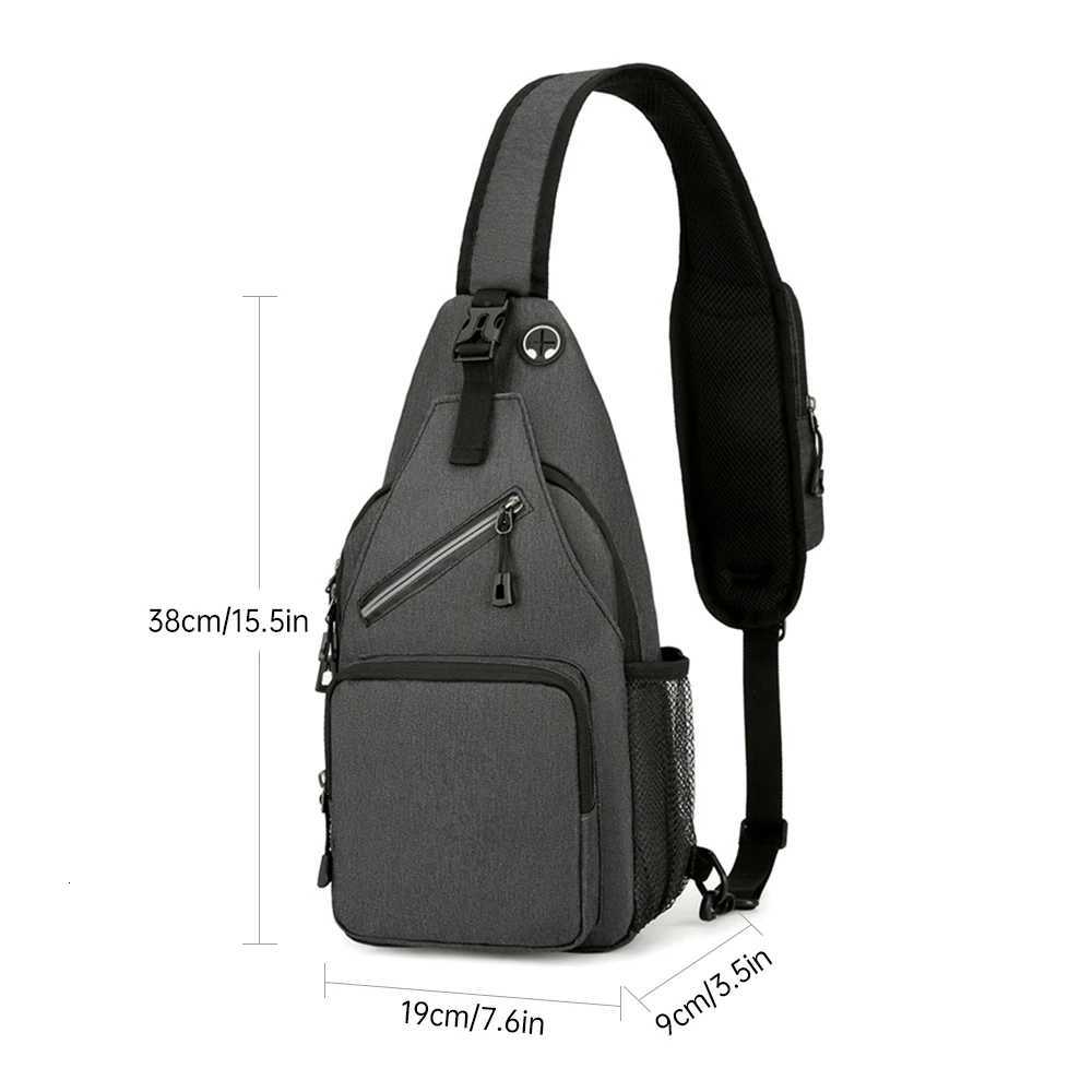 Chest Casual Fashion Bag Mens Sling Bag Crossbody Bags Fanny Packs for Men Women Shoulder Bag Hiking Daypack 2024 New M260626 - view 3