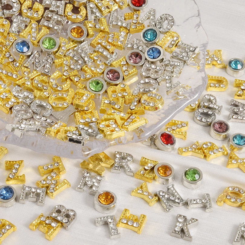 26Pcs Cute Crystal A-Z 26 Initial Words Floating Charms Bulk Rhinestones Alphabet English Bedels For Junk Cases Jewelry Making 260623 - view 3