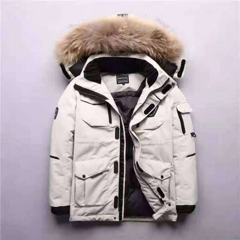 90% White Duck Removable Cap Men's Thermal Down Thick Puffer Jacket Coat High Quality Overcoat Winter Parka Men W260626