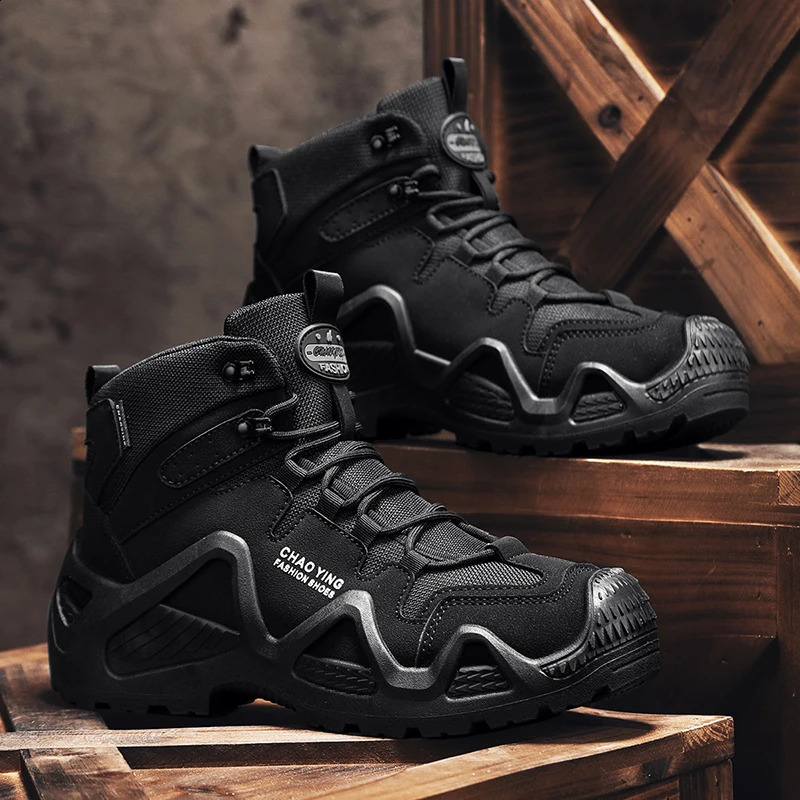 Men Tactical Boots Army Mens Military Desert Waterproof Work Safety Shoes Climbing Hiking Ankle Outdoor 260624 - view 4