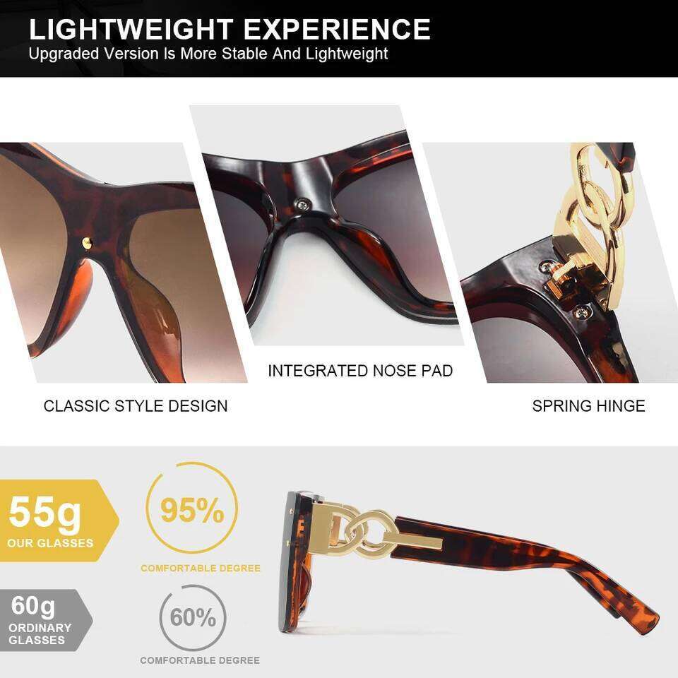 CRIXALIS New Fashion Big Frame Cat Eye For Ladies Street Shot Fashionable Sunglasses for Women Driving Shades UV400 26Y0626 - view 5