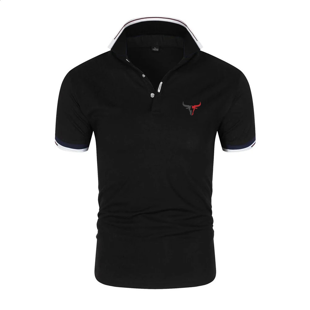 2026 Men Sport Bull Pattern Sixcolor Polo Shirts Stand Collar Breathable Tshirt Summer Fashion Short Sleeve 260625 - view 3