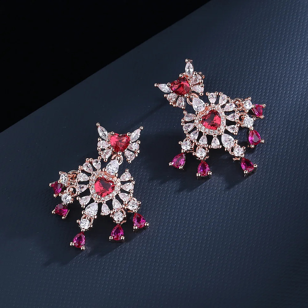 925 Silver Needle High Quality Long Water Drop Colorful Zircon Earrings For Women Dinner Party Engagement Jewelry Gift 260625 - view 4