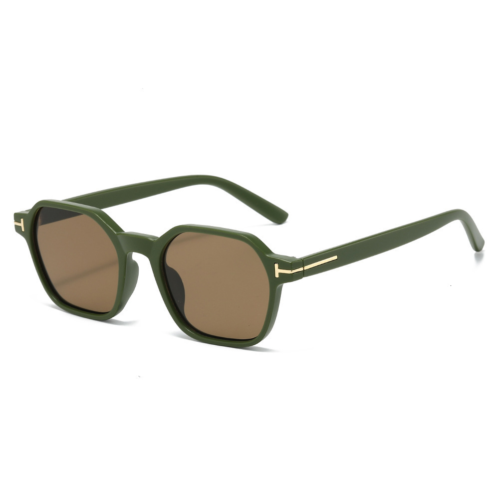 26 New Versatile Polygonal Simple Unisex Glasses, Unique And Stylish With A High-End Feel, Old Money Style Street Photography Sunglasses - view 5