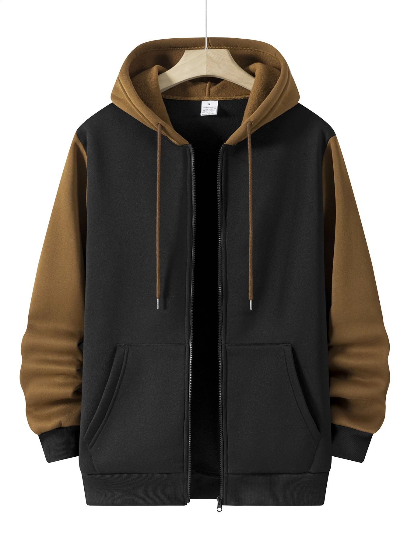 Autumn Zipper Closure Hoodies Long Sleeve Jacket Mens Sports Casual Hooded Sweatshirt Multi Pockets Outdoor Jogging Clothing 260626 - view 5