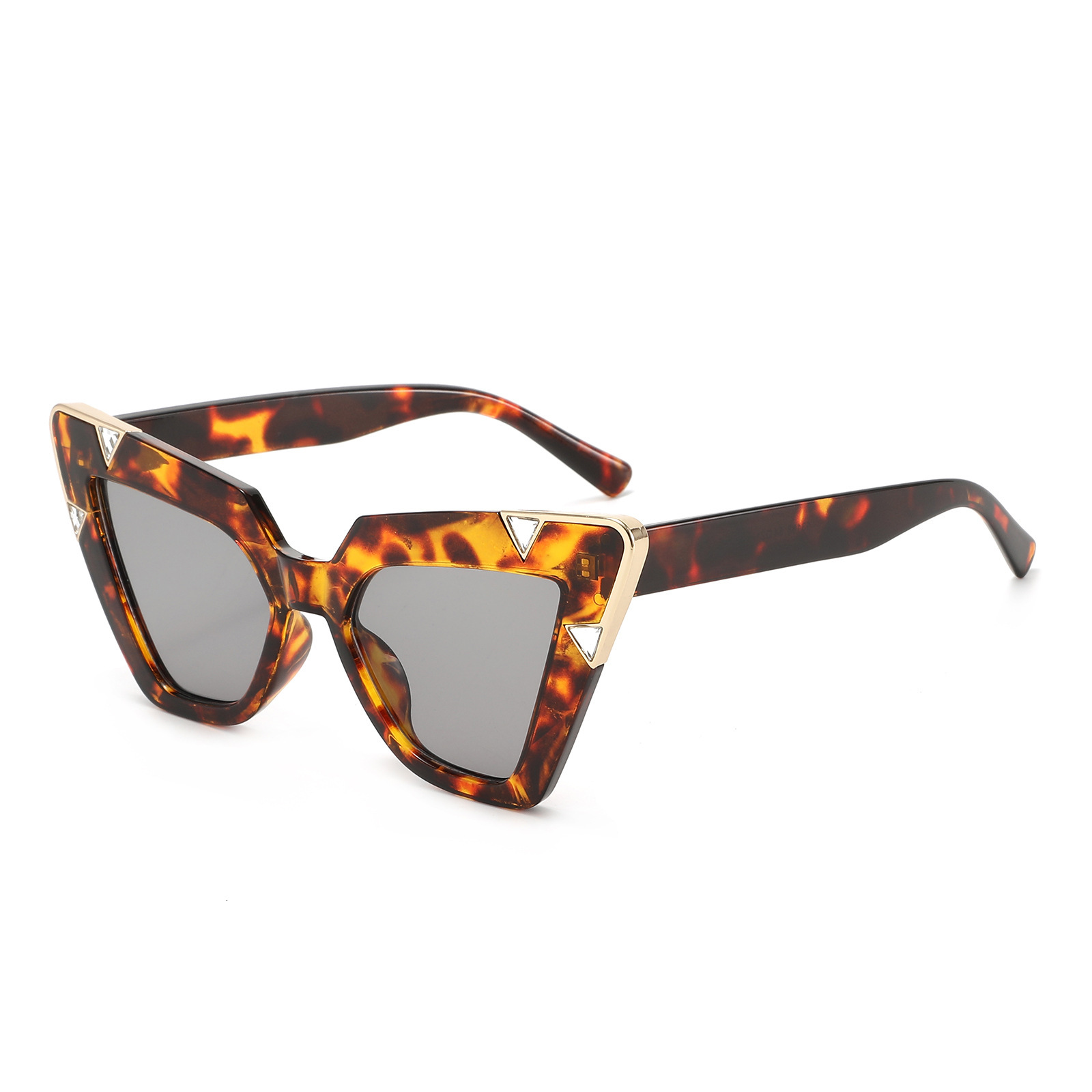 New European American Style Large-Frame Cat-Eye For Trade, Unique And Fashionable Street Style, High-End Women's Sun Protection Sunglasses - view 4