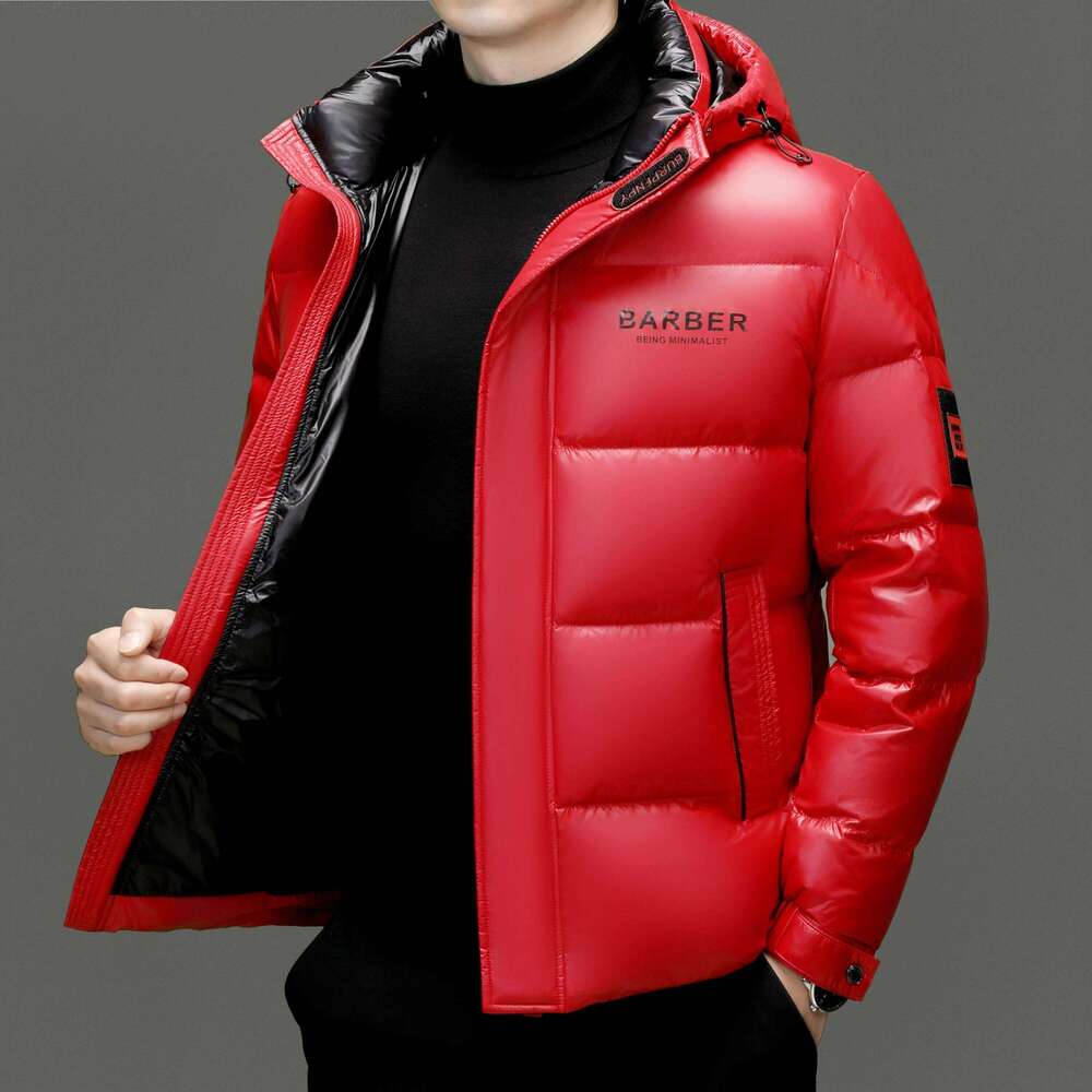 Real Good 90% White Parkas 2025 Winter Men Thermal Warm Hooded Jacket Trendy Bright Color Duck Down Puffer Coat W260626