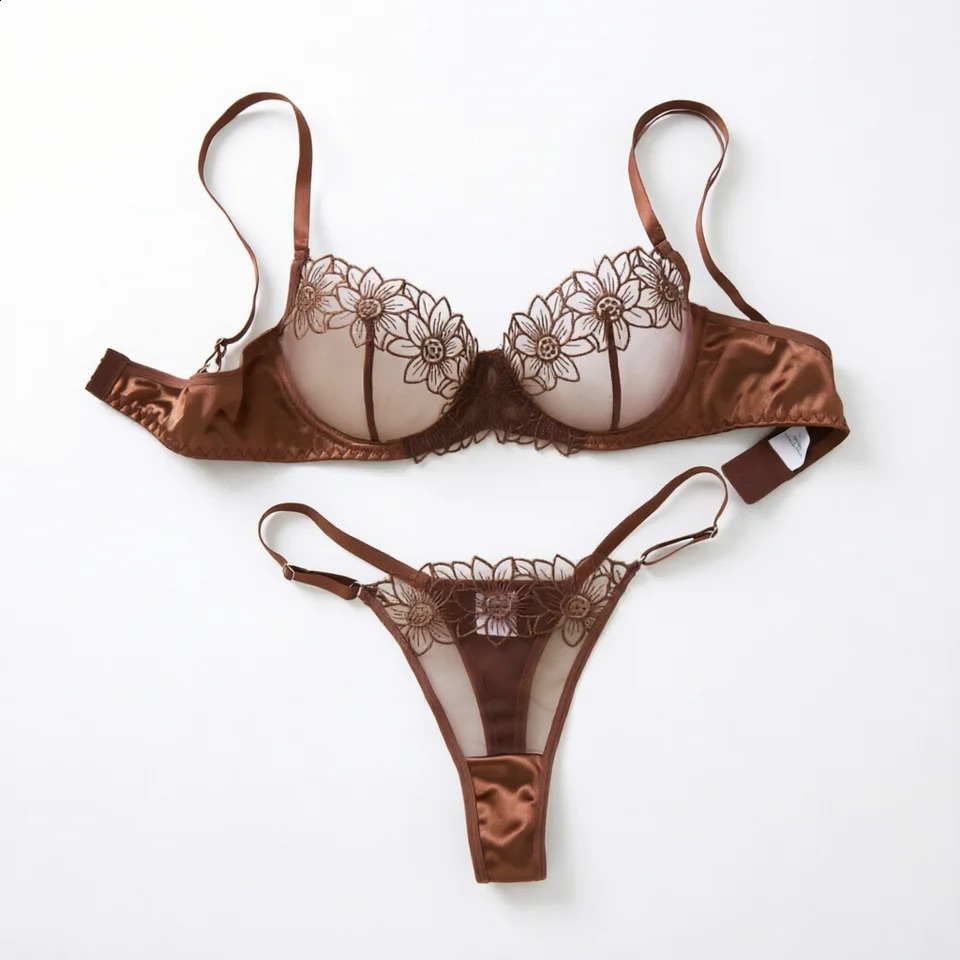 Lafis Sexy and Alluring Floral Embroidery Womens Underwear Set TwoPiece Bra ZA825126 260626