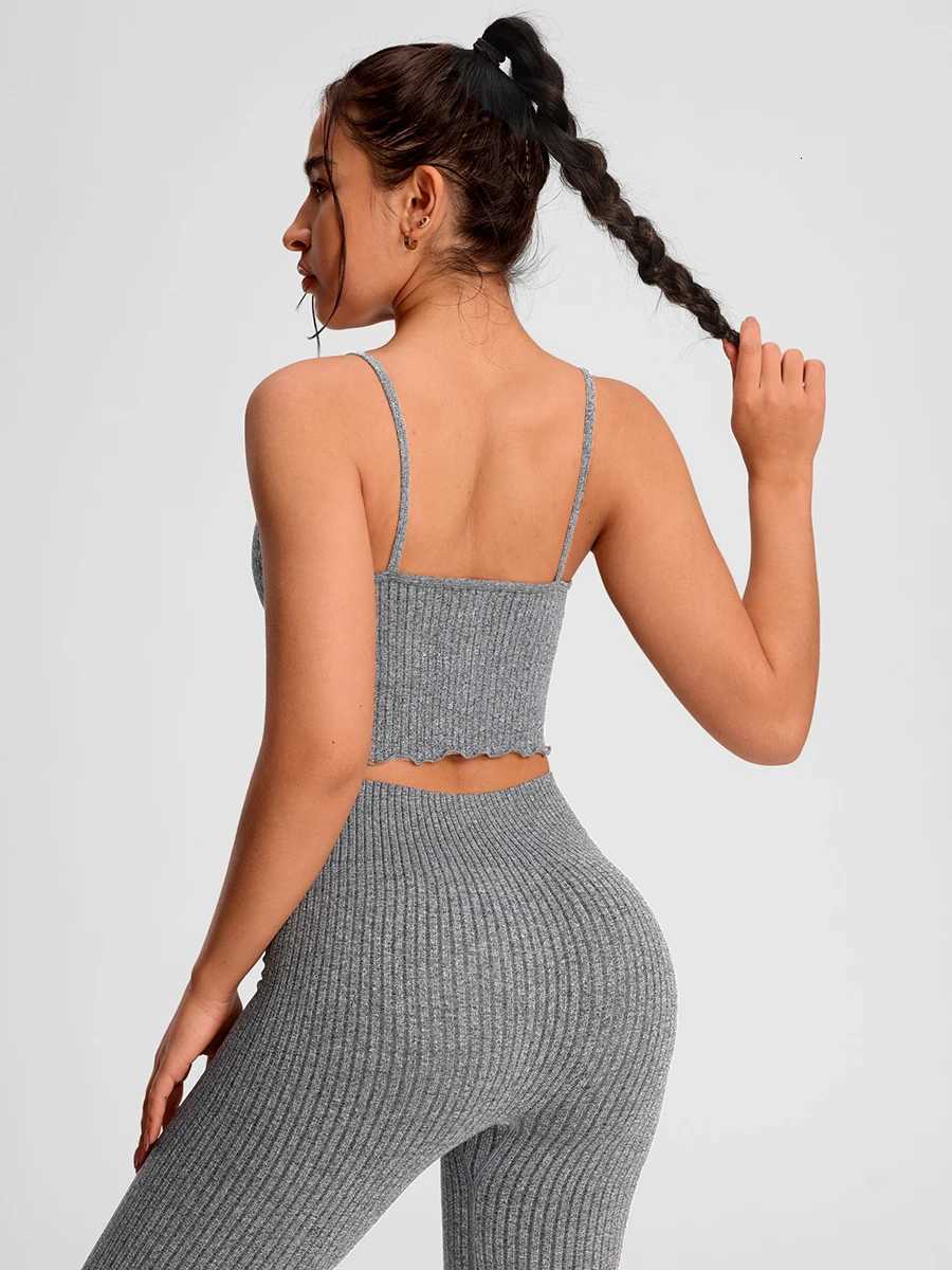Strappy Tank Tops for Summer Women Vest Sleeveless T-shirts Casual Cami Tops Yoga Tanks Moisture Wicking Seamless Sports Vest M260626 - view 6