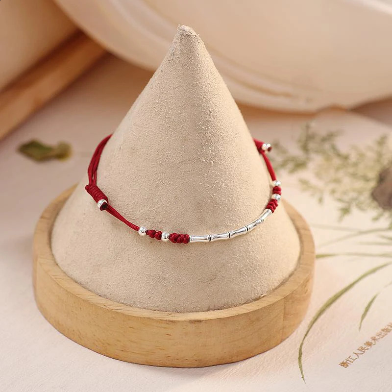 Lucky Bamboo Handmade Braided Red String Bracelet For Women Adjustable Wristband Friends Lovers Gifts 260617 - view 6
