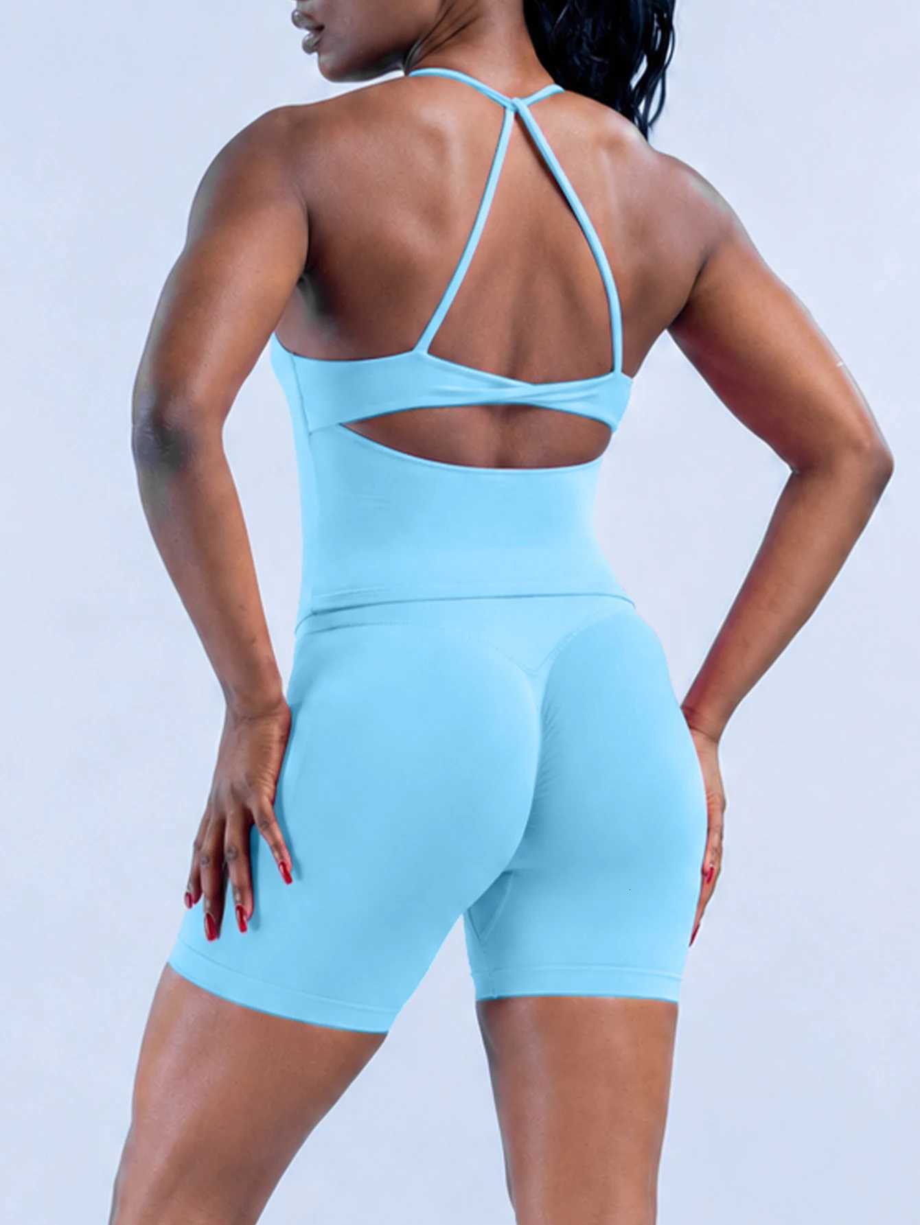 Top 2026 New Womens Tank Shorts Set Summer Casual Two Piece Outfit M260626 - view 4