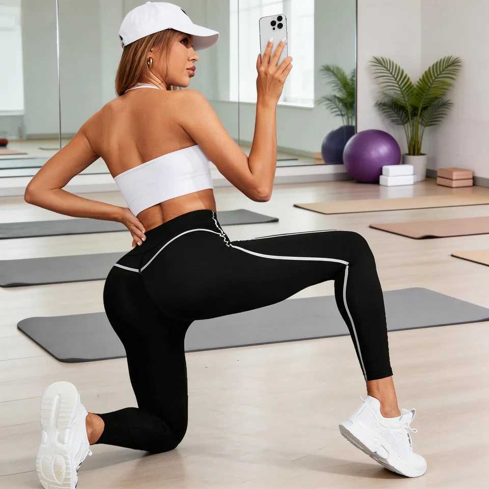High-Stretch Quick-Dry Womens Butt-Lifting High-Waisted Yoga Leggings for Fitness Running Pilates Jump Rope M260626 - view 4